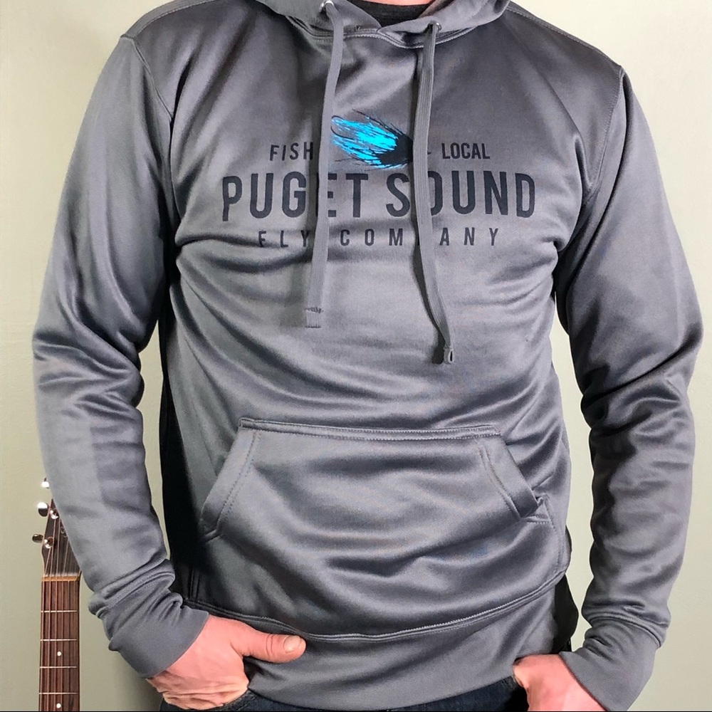 Fishing Fish Local Puget Sound Fly graphic hoodie